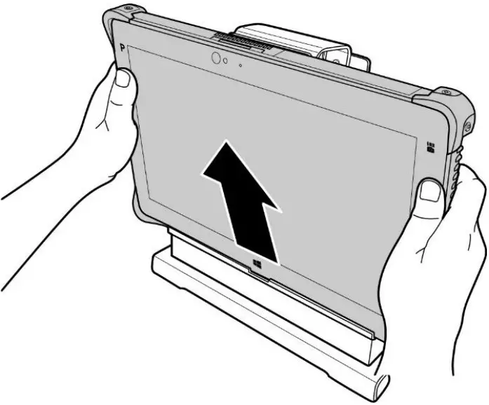Undocking the Tablet PC