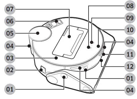 SAMSUNG VVR50T95735W Series Jet Bot AI+ with Intel A.I. Driving - Top