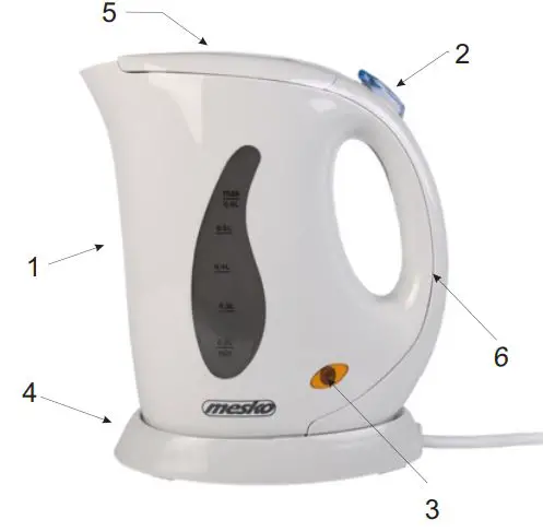 ADLER MS 1249 Mesko Kettle plastic 0,6 L fig1