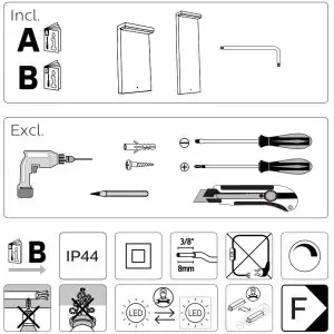 PHILIPS 1648593P0 Bustan LED Bollard Light - figure 1
