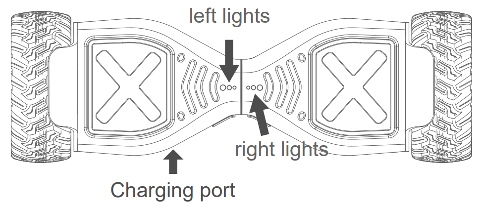 SHOPLAZZA Z13 Self Balancing Scooter - left lights