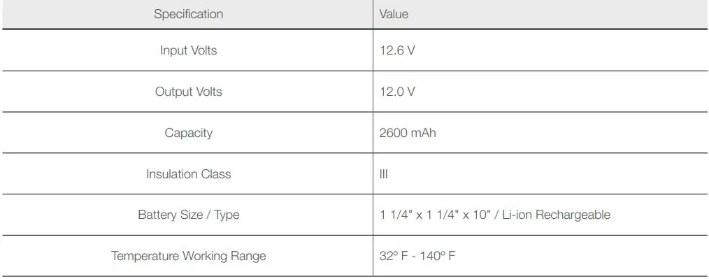 R TEC AUTOMATION by Rowley High Capacity Battery Pack - Product Specifications