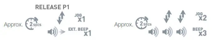 USING MOTOR P1 BUTTON 2