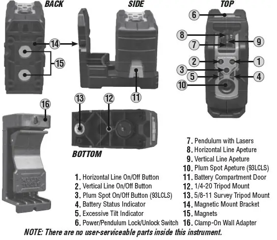 KLEIN-TOOLS-93LCL Self-Leveling-Cross-Line-Laser-Level-FIG 2