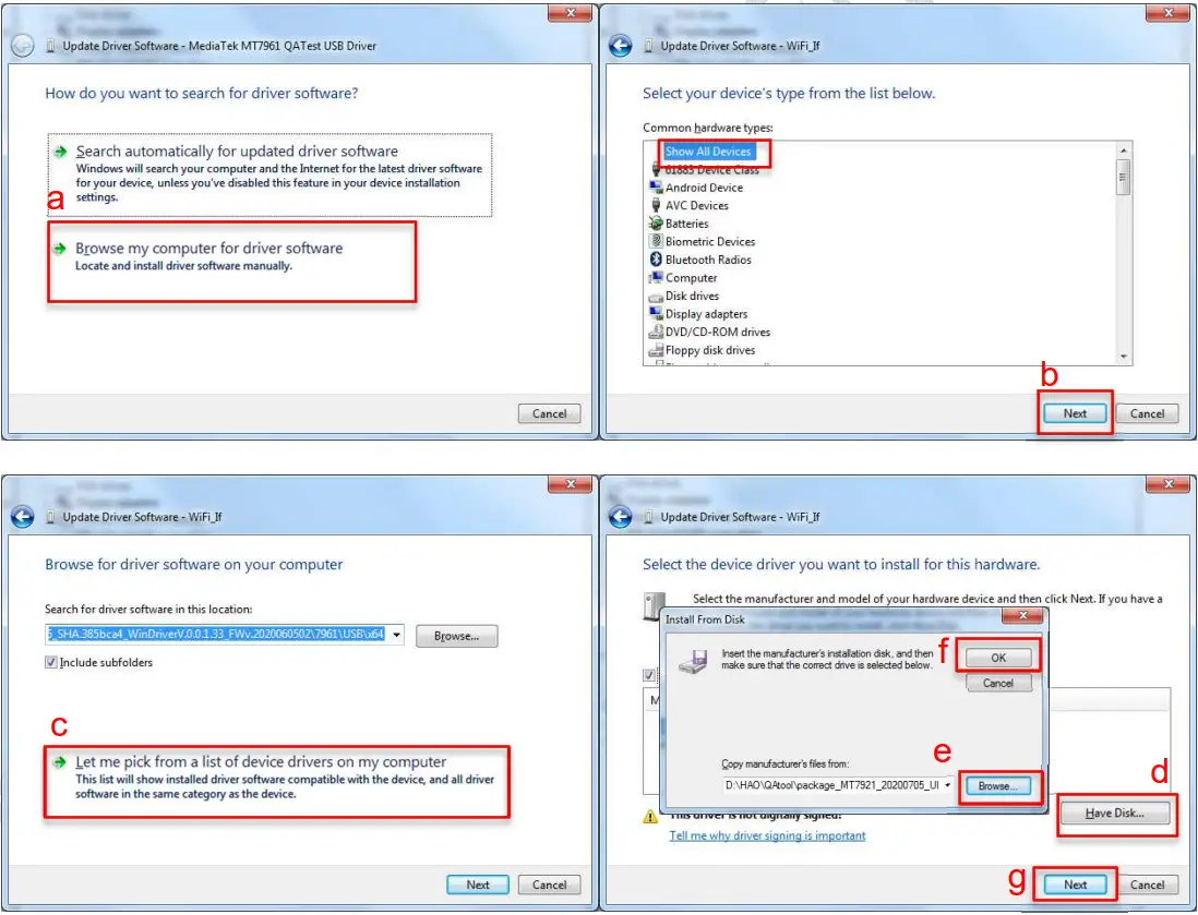 Mediatek MT7921K Wireless LAN BT Driver - install driver