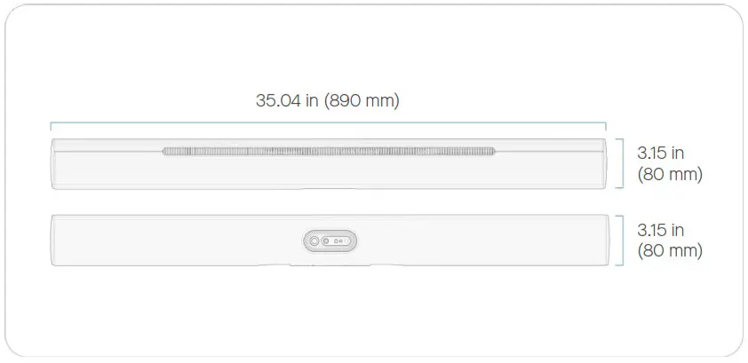 neat Bar Pro Video Conferencing Device - Size and weight 1