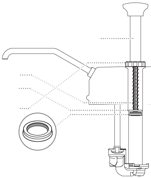 SERVER SP Stainless Steel Pump for Use with Food Containers fig 16