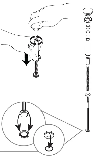 SERVER SP Stainless Steel Pump for Use with Food Containers fig 7