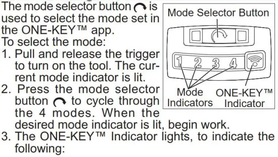 FIG 5 Using the MODE Selector