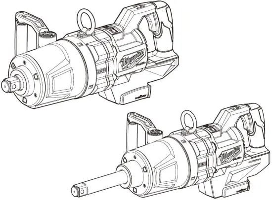 milwaukee 2868-20 1 Inch D-Handle High Torque Impact Wrench with One-Key