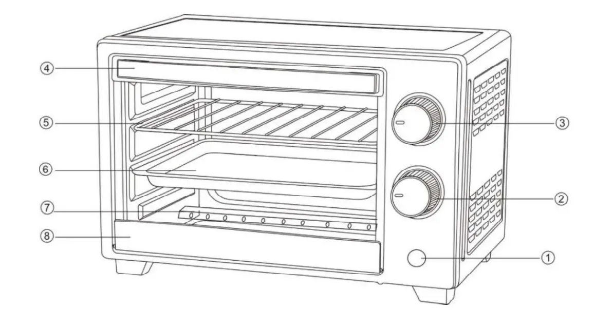 TEAM KALORK TKG OT 2025 BU Mini Oven with Enamelled Baking - fig