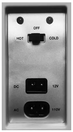 HomeCraft HCMF6LWH Glass Door Beauty Cosmetic Fridge - BACK PANEL