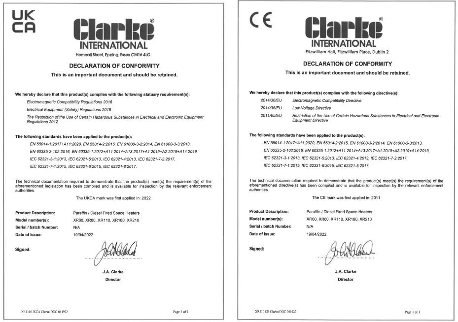 Clarke XR110 Paraffin Heater-fig14