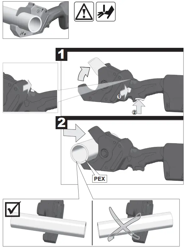 milwaukee C12 PPC Compact PEX Cutter - 8