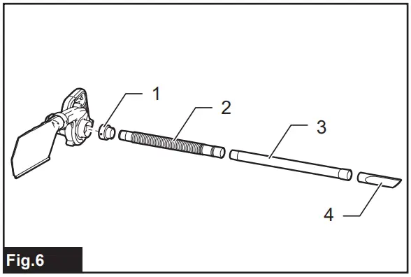 Installing or removing the flexible hose set