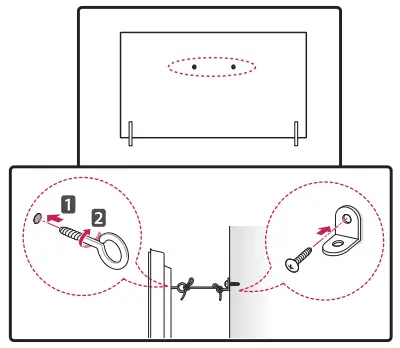 LG AN GXDV65 Stand Mount - Securing