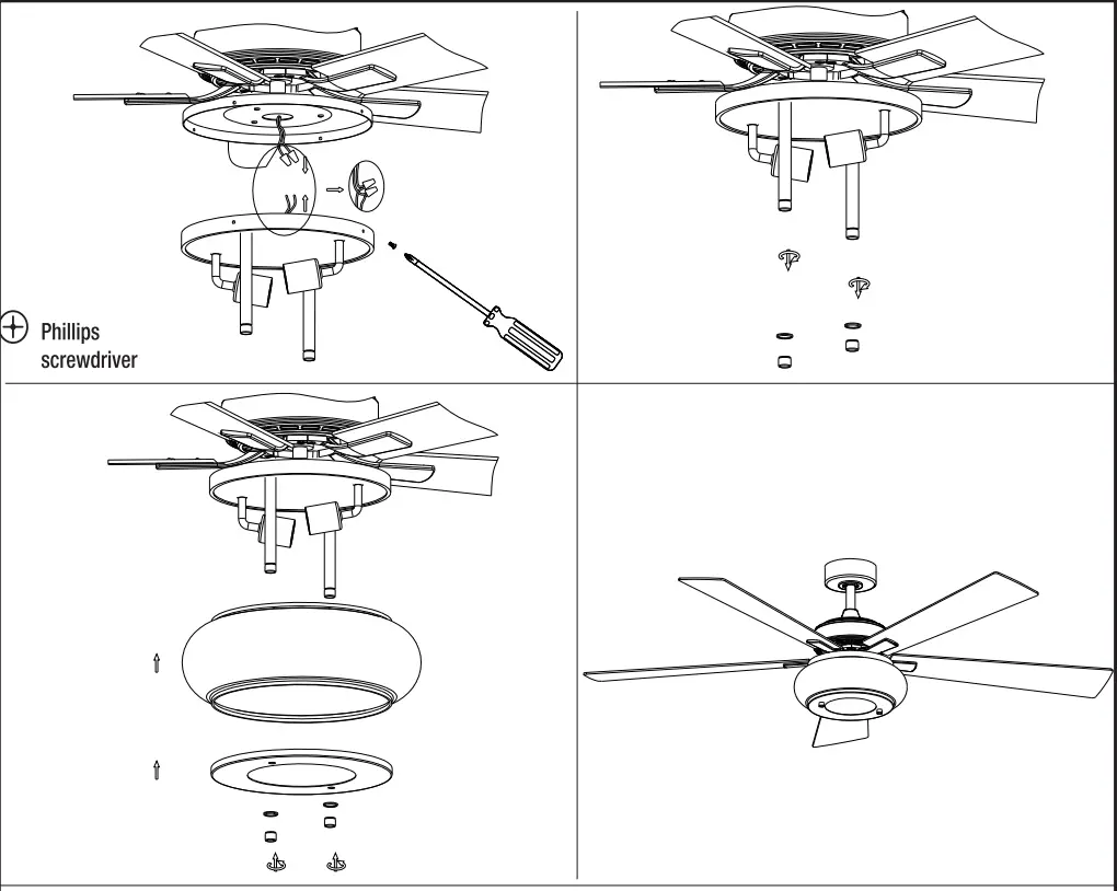 Parrot Uncle F8239110V 60 Inch Stain Nickel Indoor Ceiling Fan - Fig 4