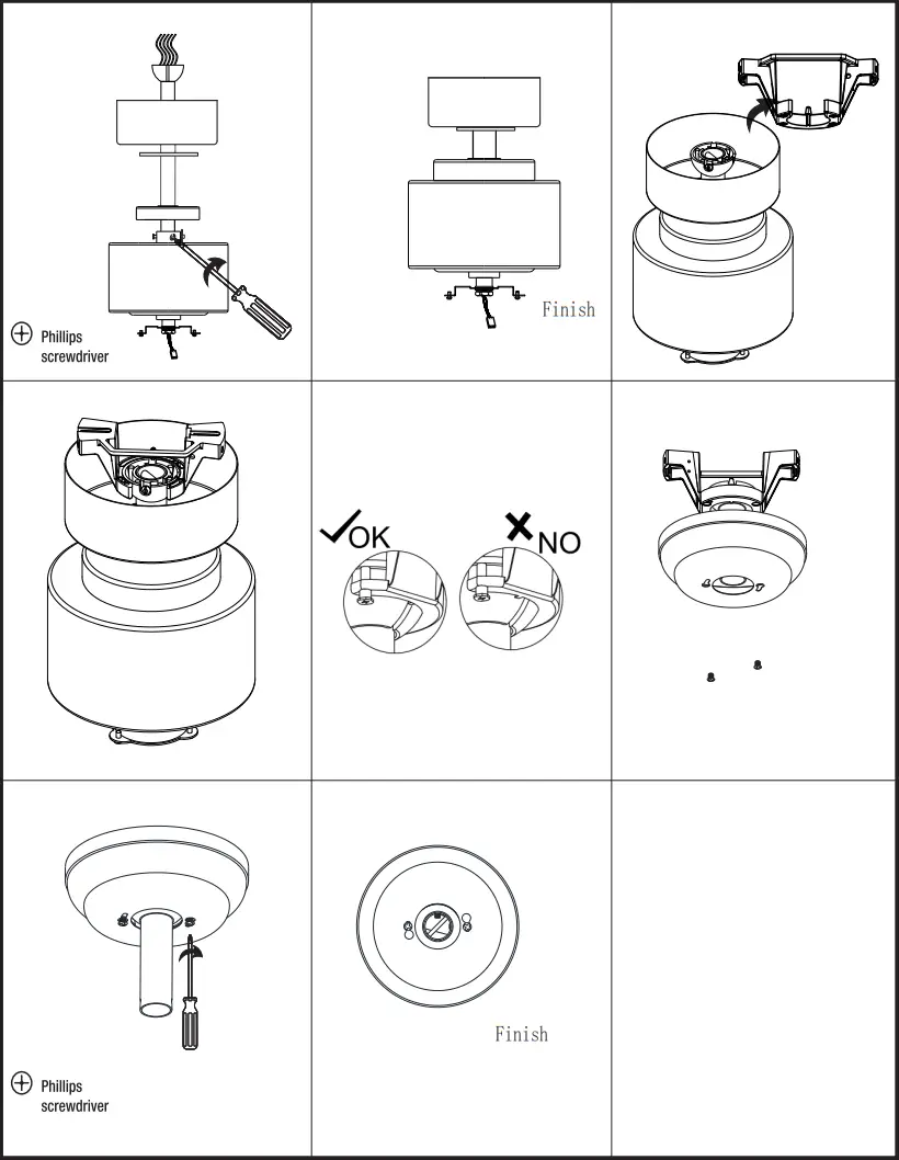 Parrot Uncle F8239110V 60 Inch Stain Nickel Indoor Ceiling Fan - Overview 2