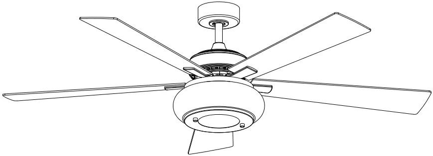 Parrot Uncle F8239110V 60 Inch Stain Nickel Indoor Ceiling Fan