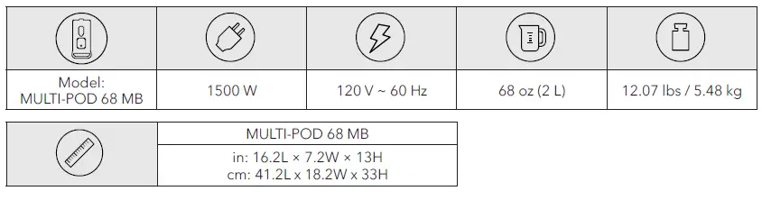 Product specifications