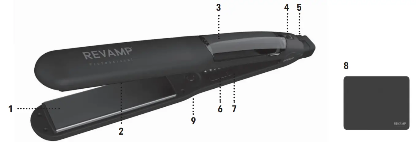 REVAMP-Professional-ST-1600-Progloss-Steamcare-Ceramic-Hair-Straightener-fig-1