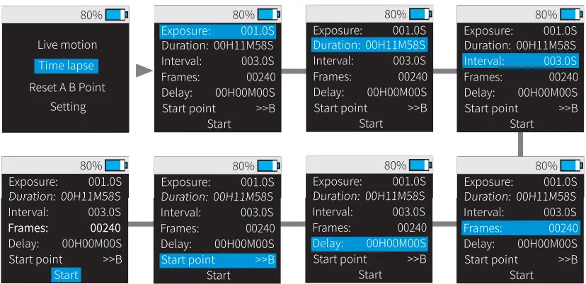 Time-lapse photography mode