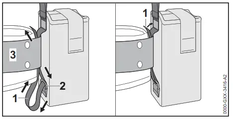 STIHL KMA 130 R Light cordless KombiEngine Landscaping Tool - Feed strap