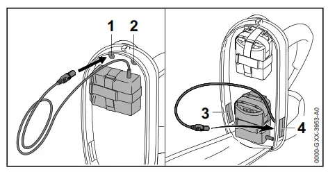 STIHL KMA 130 R Light cordless KombiEngine Landscaping Tool - connecting cable
