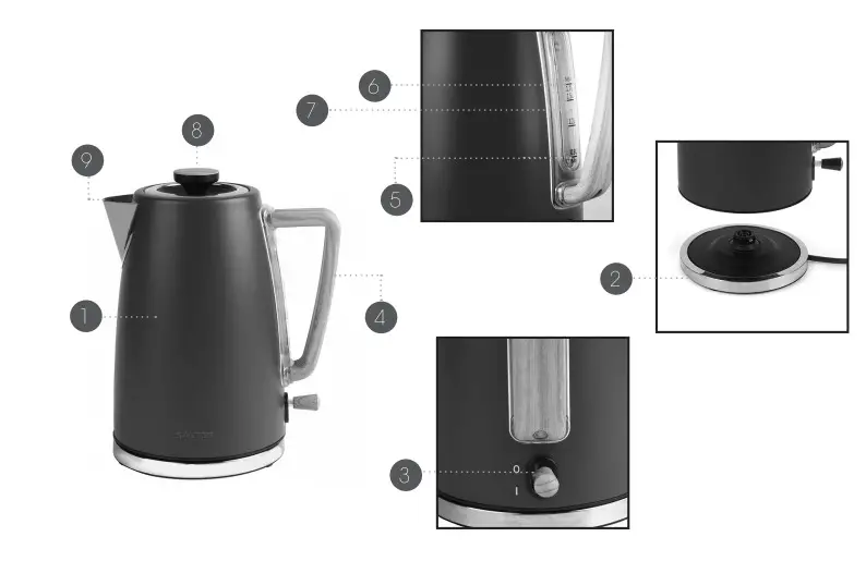 SALTER EK5039GM Elder Jug Kettle - Figure 1