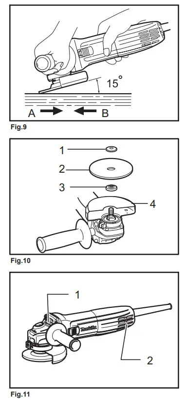 makita GA4030 Angle Grinder - figure 1
