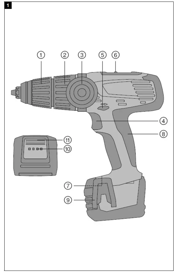 HILTI SFH 14-A Cordless Compact Drill Driver - Figure 1