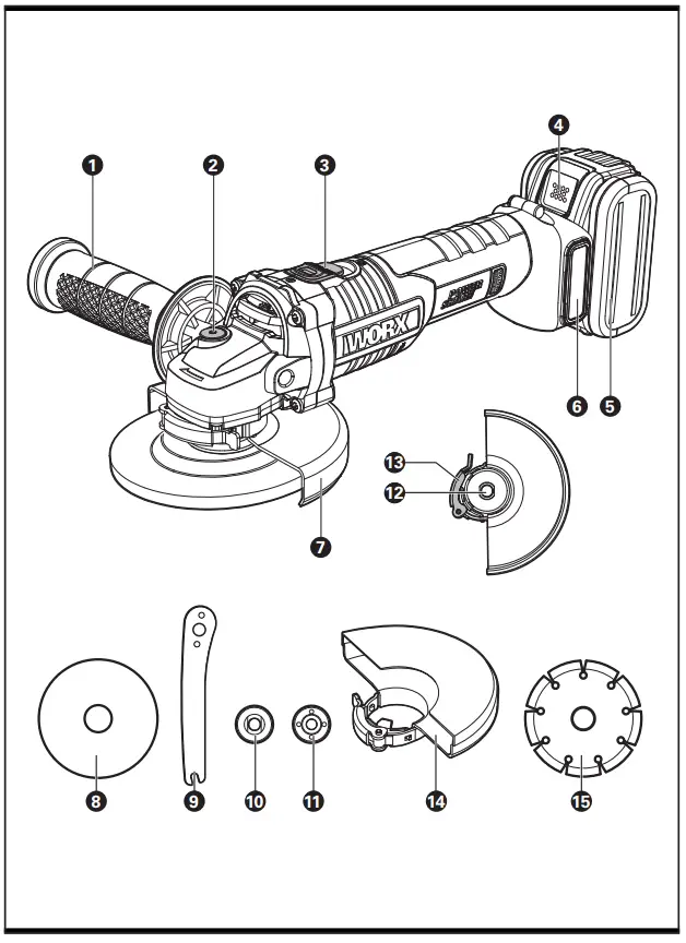 WORX-WX813-Series-20V Cordless-Brushless Angle-Grinder-8