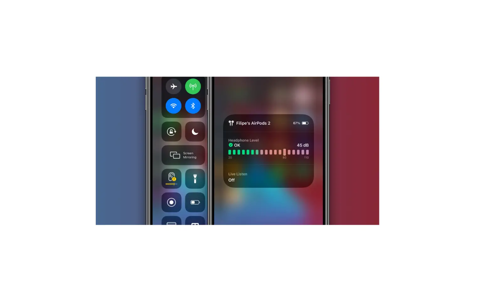 Check Headphone Sound Levels In Control Center On Ipod Touch