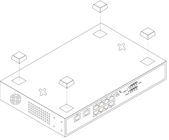 COMELIT IPSWP08N100A Switch 8 Poe Ports + 2 UPLINK 10-100 - Desktop