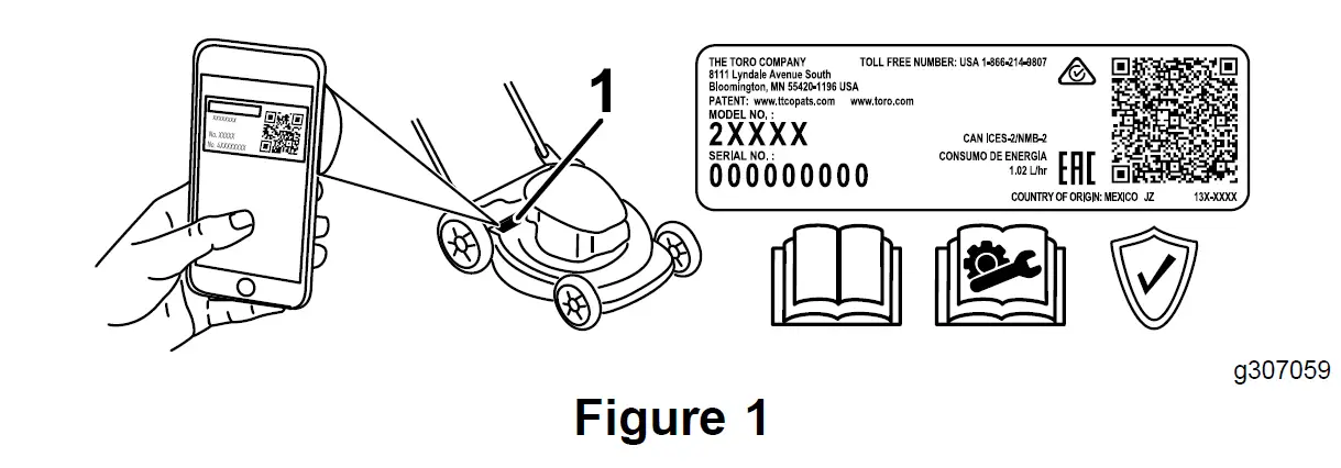 TORO 21445 22in Recycler Lawn Mower with SmartStow fig 1