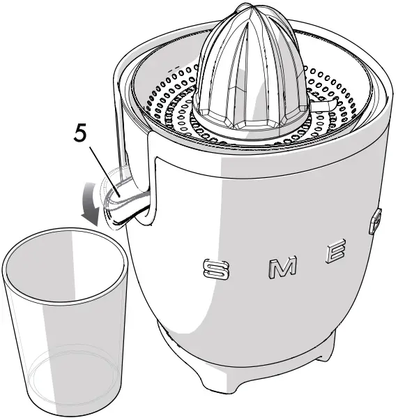 Smeg CJF01PGUS 50 s Retro Style White Slow Juicer - Figure 5