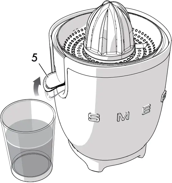 Smeg CJF01PGUS 50 s Retro Style White Slow Juicer - Figure 7