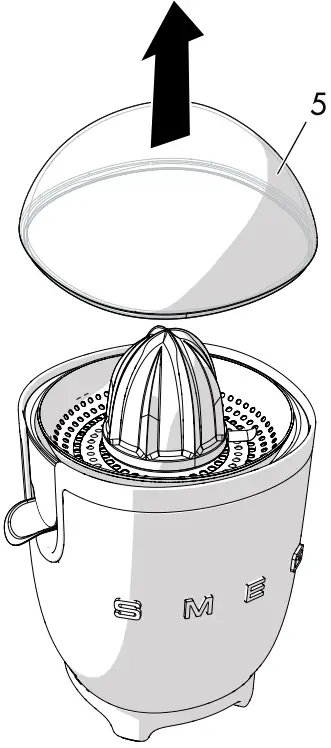 Smeg CJF01PGUS 50 s Retro Style White Slow Juicer - Figure 8