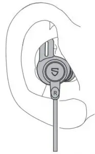 Wearing earphones Instructions