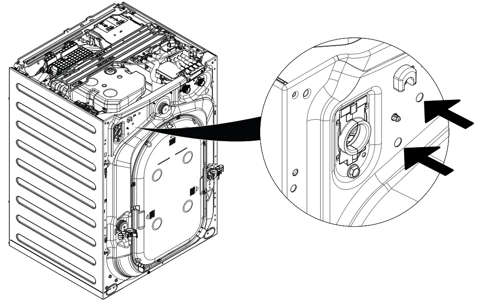 Electrolux WE170PP Washing Machine cable shall