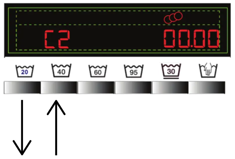 Electrolux WE170PP Washing Machine paus button