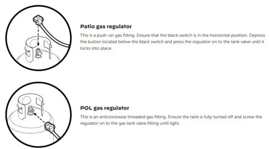 FIG 12 Connect to gas canister
