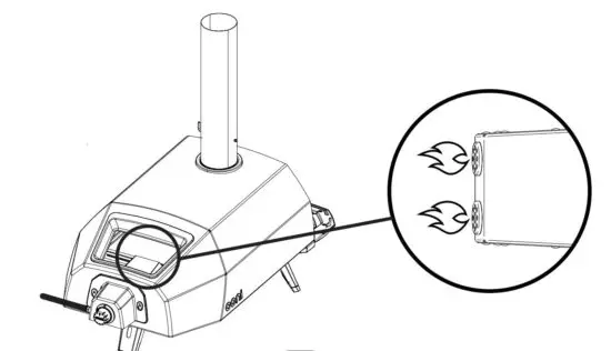 FIG 15 Verify that the gas burner has on