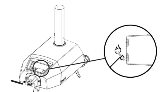 FIG 17 Ignition – using a match