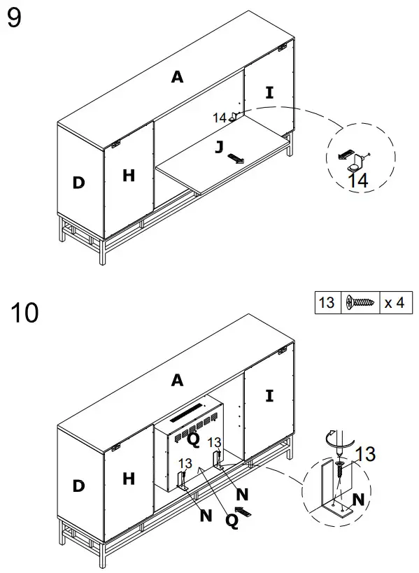 Southern ENTERPRISES HD053752 Berramy 54.25 in. Smart Electric Fireplace in Gray - 11