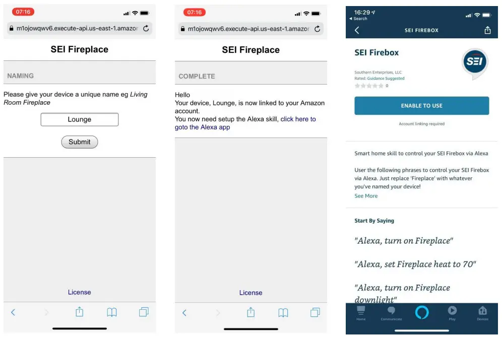 Southern ENTERPRISES HD053752 Berramy 54.25 in. Smart Electric Fireplace in Gray - 22