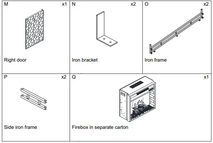 Southern ENTERPRISES HD053752 Berramy 54.25 in. Smart Electric Fireplace in Gray - 5