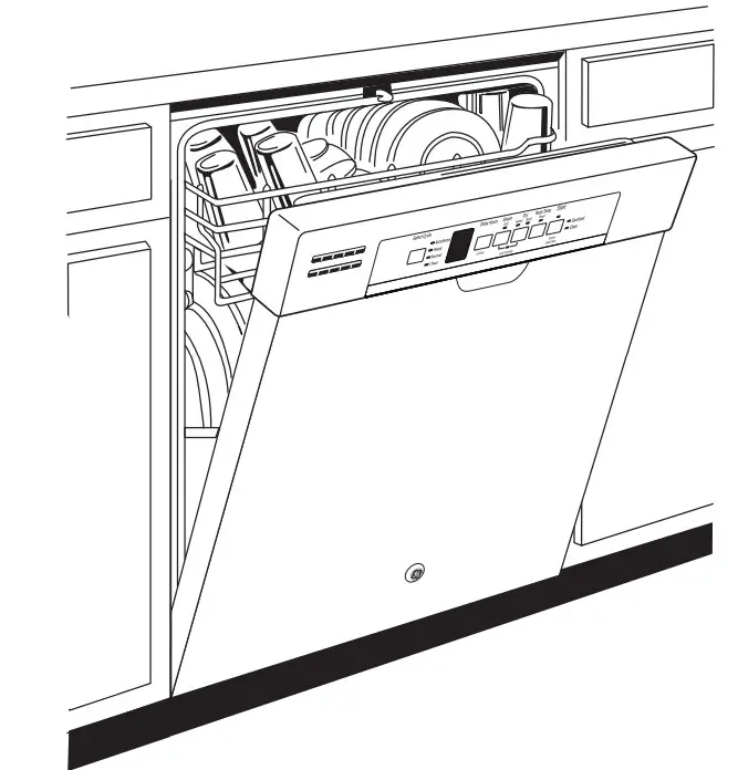 GE GDF530PGM-PSM-PMM Dishwasher - Front Controls