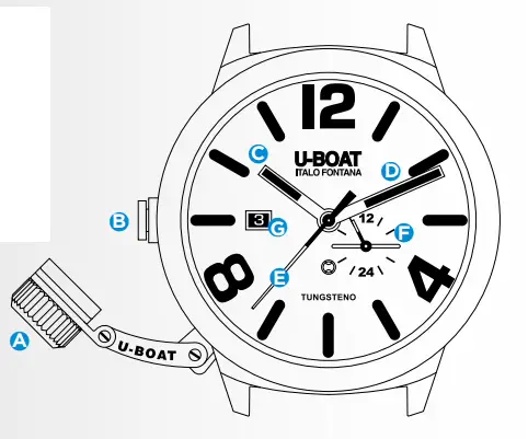 U BOAT Classic 42mm Tungsteno Beige - fig