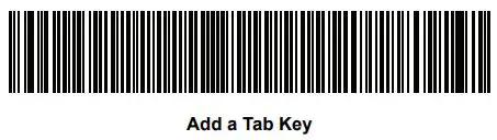 ZEBRA DS8178 Series Cordless Handheld Scanner Kit User Guide - Add a Tab Key